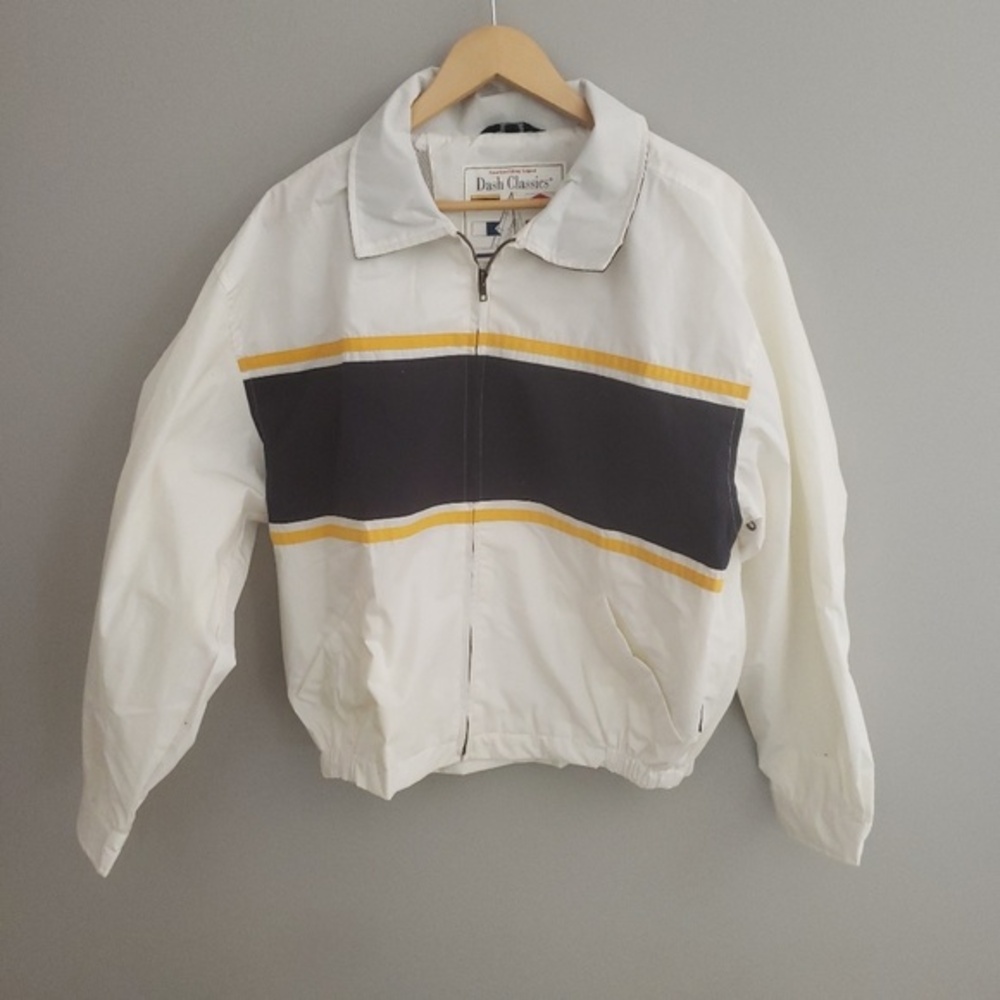 Vintage Dash Classics white windbreaker med